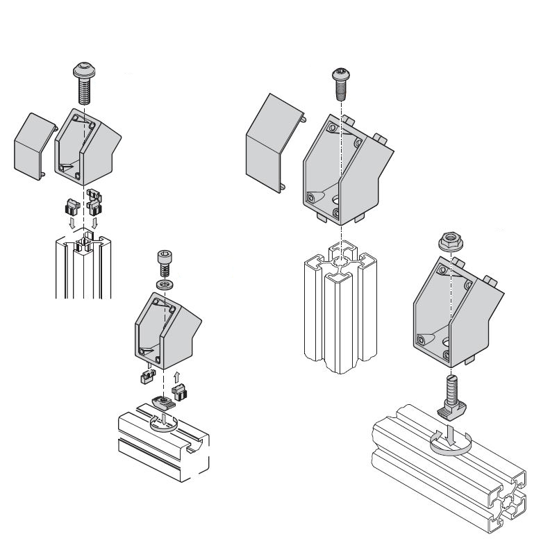 thumbnail image 2 of Rexroth 45mm Aluminum Profile Extension Connector – Flanged Connection – Part 3842513831 (Used) 2 of 6