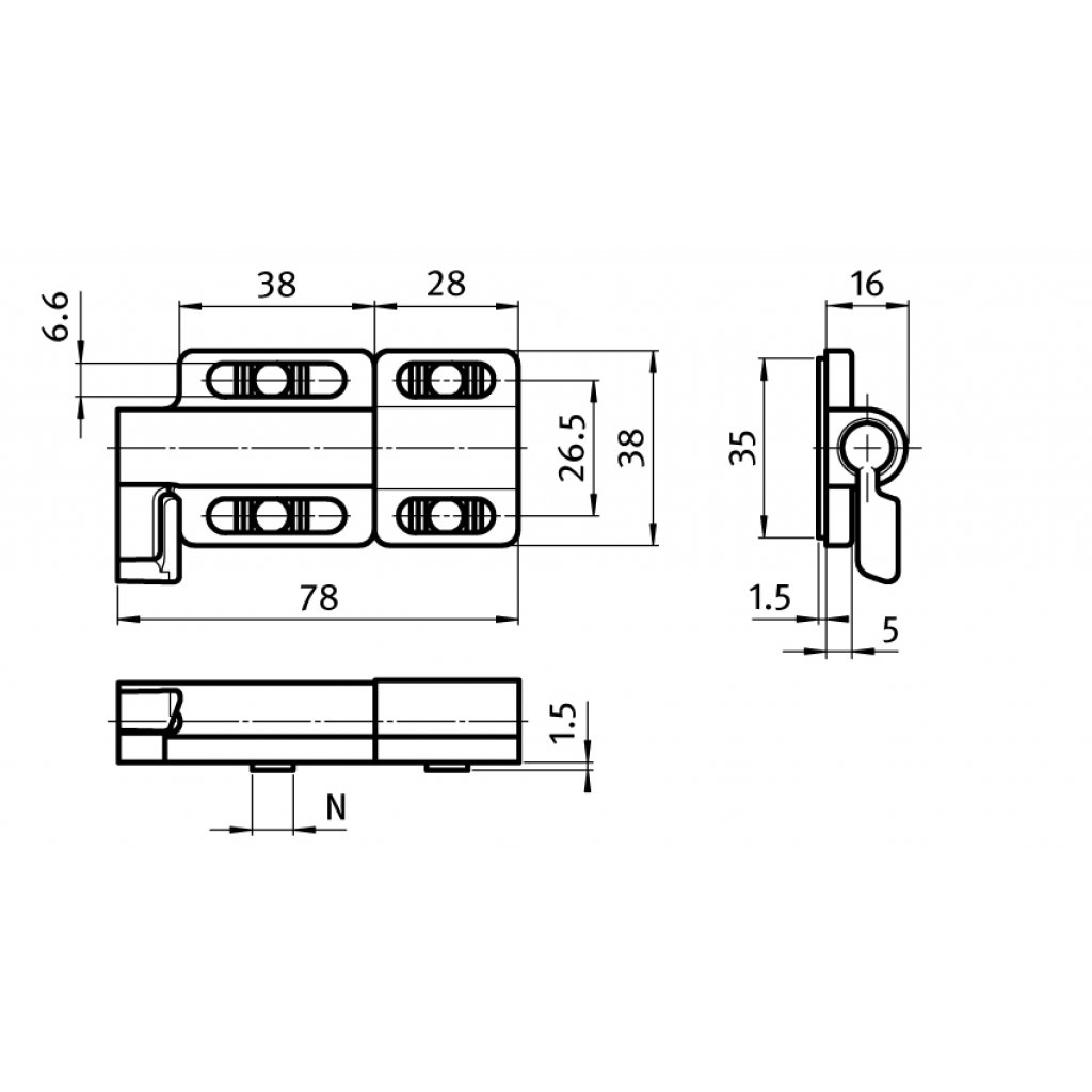 Door Latch FAB100410 Bosch Rexroth Compatible