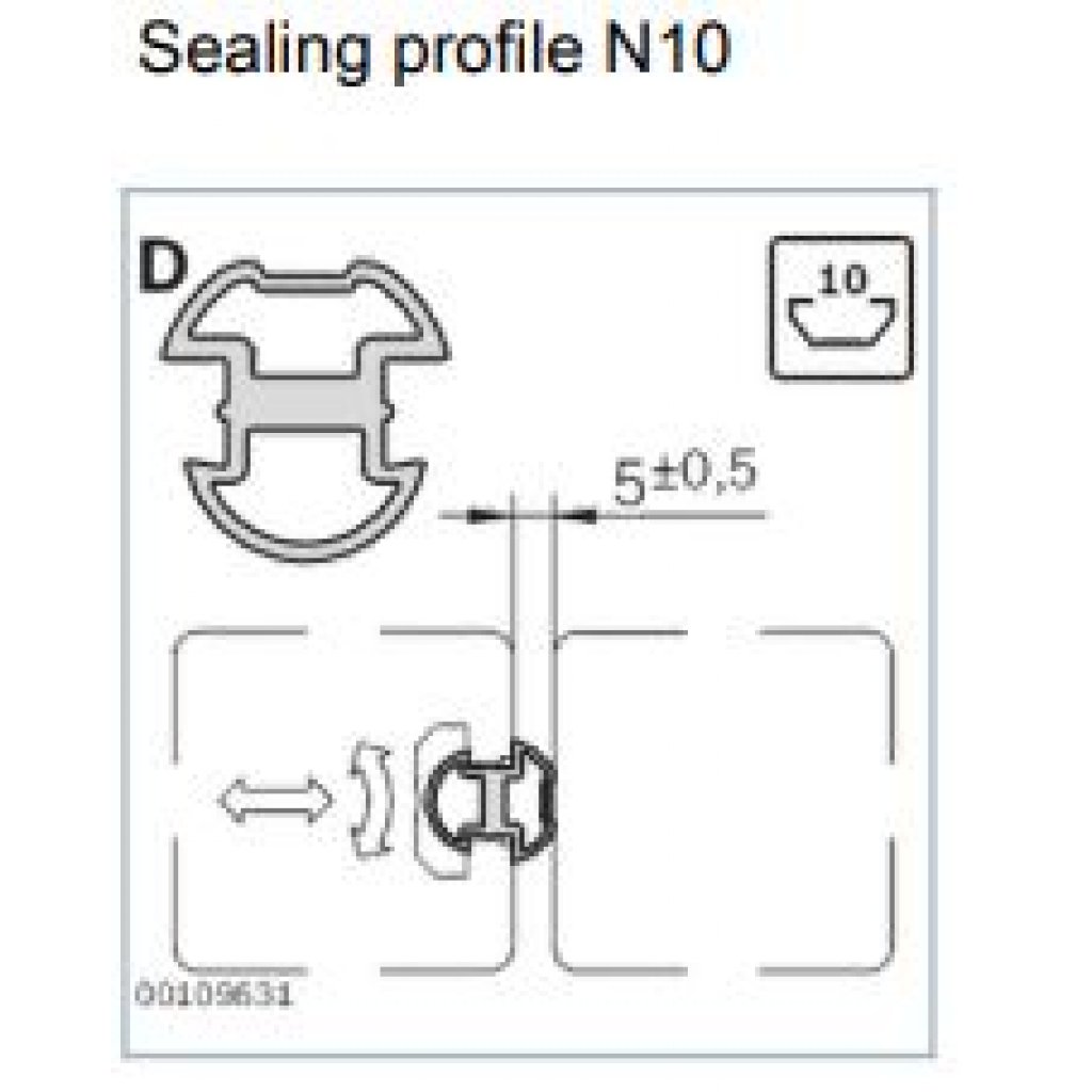 Bosch Rexroth 3842518492. Sealing profile, sealing profile 10 spalt 5  l=10000mm